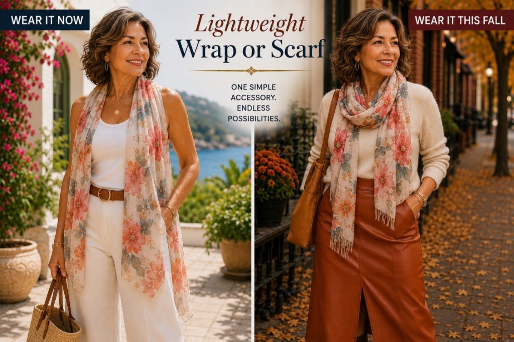 Summer Sales into Fall Fashion. Lightweight Wrap