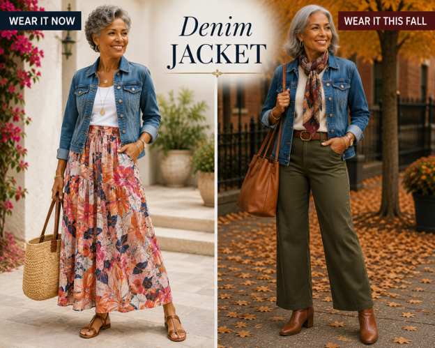 Summer Sales into Fall Fashion. Denim Jacket