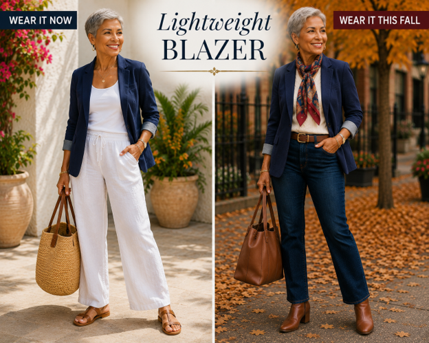 Summer Sales into Fall Fashion. Lightweight Blazer